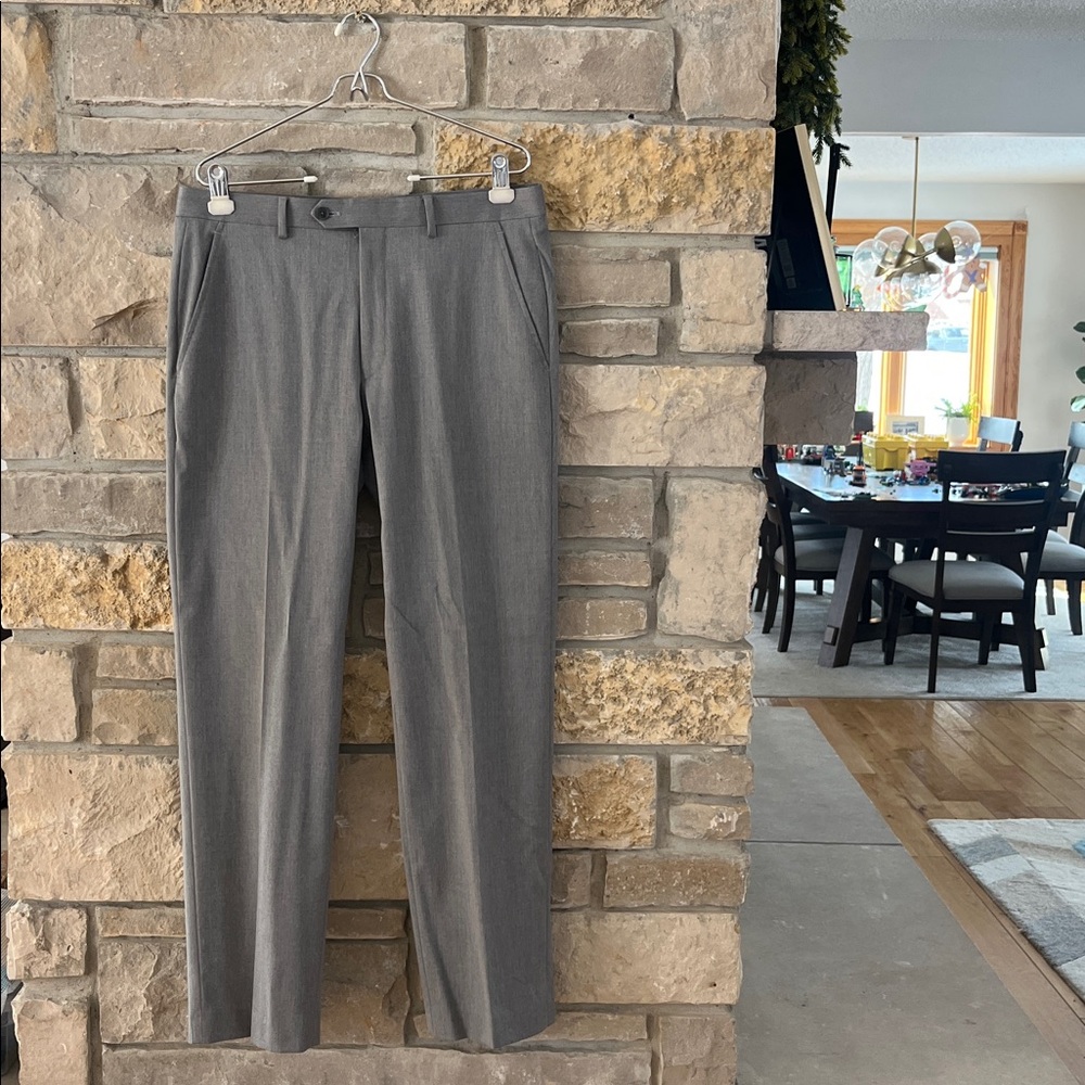 ALFANI Slim Fit Classic Gray Suit Pants Size 33x32 & Blazer Size 40L - Picture 11 of 16